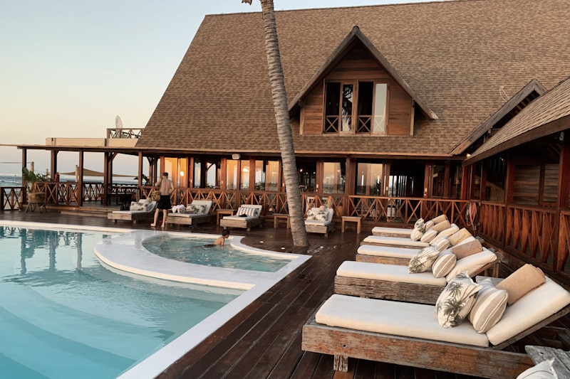Boutique hotel pool and architecture