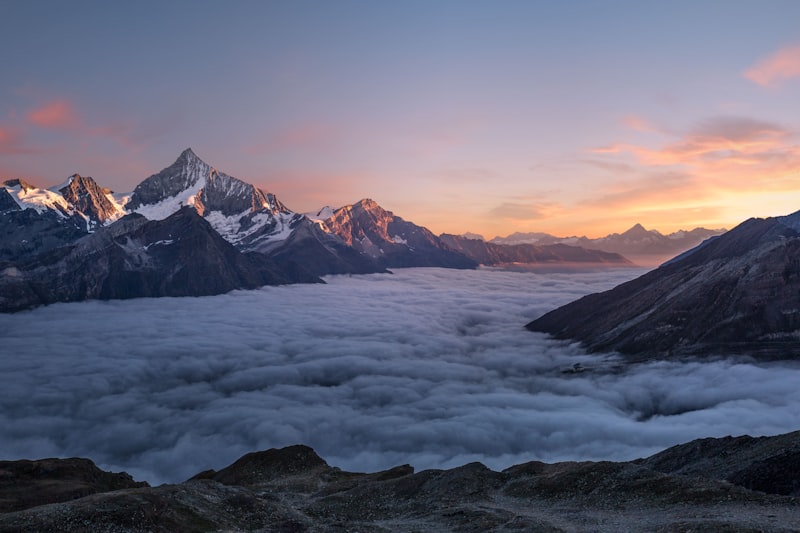 Mountain vista at golden hour